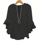 Women's Casual V-Neck Ruffled Top