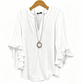 Women's Casual V-Neck Ruffled Top