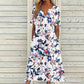 Women's Casual Floral Print V Neck Dress