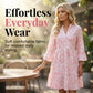 Women's Floral Print V-Neck Tiered Dress