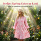 Women's Floral Print V-Neck Tiered Dress