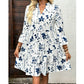 Women's Floral Print V-Neck Tiered Dress