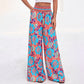 Women's Floral Print High-Waisted Wide-Leg Pants