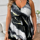Women's Plus Size Printed Swimsuit Set