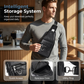 Men's Retro Waterproof Faux Leather Sling Chest Bag
