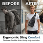 Men's Retro Waterproof Faux Leather Sling Chest Bag