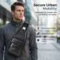 Men's Retro Waterproof Faux Leather Sling Chest Bag