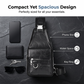 Men's Retro Waterproof Faux Leather Sling Chest Bag
