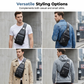 Men's Retro Waterproof Faux Leather Sling Chest Bag