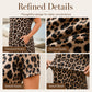 👗 Női Leopárdmintás Maxi Ruha Zsebekkel, Casual Rövid Ujjú Hosszú Ruha