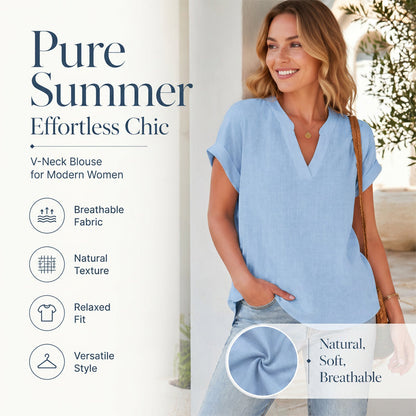 Women's Summer V-Neck Top