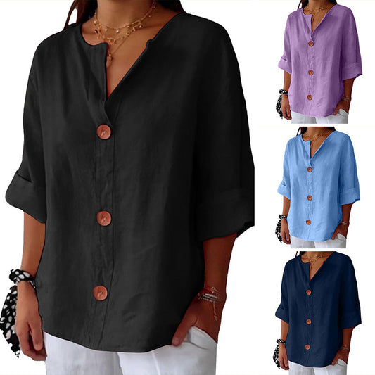 ✨ 【S-4XL】👚Női laza felső hét ujjal