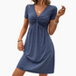 👗 Női V-nyakú rövid ujjú ruha