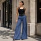 Women's Casual High-Waisted Wide-Leg Pants