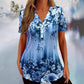 Women's Elegant Floral Printed Short Sleeve Top