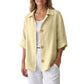 Women's Retro Loose-Fit Button-Down Shirt
