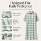 Women's Plaid Button-Down Maxi Shirt Dress