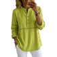 Women's Effortless Stand Collar Half-Button Top