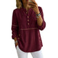 Women's Effortless Stand Collar Half-Button Top