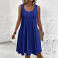 Women's Casual Summer Sleeveless Pleated Tank Dress