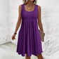Women's Casual Summer Sleeveless Pleated Tank Dress