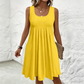 Women's Casual Summer Sleeveless Pleated Tank Dress