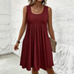 Women's Casual Summer Sleeveless Pleated Tank Dress