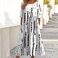 Women’s Elegant Floral Print Round-Neck Long Dress