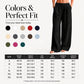 Women's Elastic Waist Wide-Leg Pants