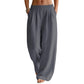 Women's Elastic Waist Wide-Leg Pants
