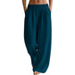 Women's Elastic Waist Wide-Leg Pants