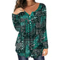 Women's Elegant V-Neck Button Top