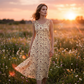 Women's Floral Print Sleeveless Maxi Dress with Pockets