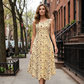 Women's Floral Print Sleeveless Maxi Dress with Pockets