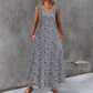 Women's Floral Print Sleeveless Maxi Dress with Pockets
