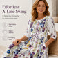 Women's Floral Print 3/4 Sleeve Midi Dress with Pockets