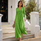 👗 Női Wrap V-nyakú ruha zsebekkel