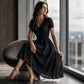 👗 Női Elegáns V-nyakú Csipkeruha