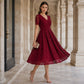 👗 Női Elegáns V-nyakú Csipkeruha