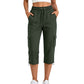 Women's Casual Cargo Capri Pants