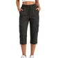 Women's Casual Cargo Capri Pants