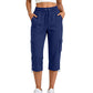 Women's Casual Cargo Capri Pants