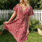 Women's Summer Floral V-Neck Dress