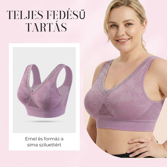 ✨ 【1+1 ingyen】Kényelmes, tartást adó, légáteresztő melltartó érett nőknek