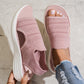 Sandales à plateforme en tricot respirant pour femme