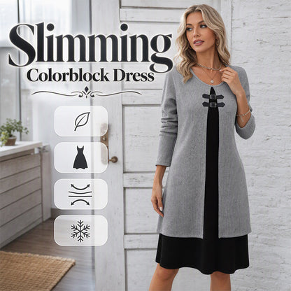 Women's Casual Ribbed Knit Long Sleeve Dress