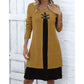 Women's Casual Ribbed Knit Long Sleeve Dress