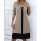 Women's Casual Ribbed Knit Long Sleeve Dress