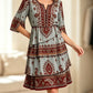 Women’s Bohemian V-Neck Tiered Ruffle Dress