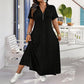 Women's Casual Solid Color Zipper Maxi Dress
